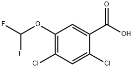 2,4-Dichloro-5-(difluoromethoxy)benzoic acid Structure