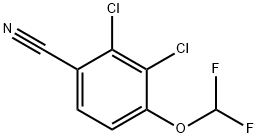 2,3-Dichloro-4-(difluoromethoxy)benzonitrile 化学構造式