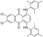 6,7-dichloro-1,4-bis(2,4,6-trimethylanilino)anthraquinone  Struktur
