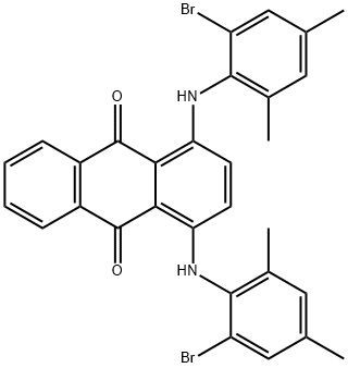 1,4-二[(2-溴-4,6-二甲苯基)氨基]-9,10-蒽二酮, 18038-99-8, 结构式