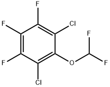 1,3-Dichloro-2-difluoromethoxy-4,5,6-trifluorobenzene 化学構造式