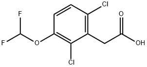 2,6-Dichloro-3-(difluoromethoxy)phenylacetic acid,1803818-85-0,结构式