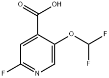 5-Difluoromethoxy-2-fluoroisonicotinic acid Struktur
