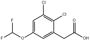 2,3-Dichloro-5-(difluoromethoxy)phenylacetic acid 结构式