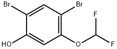 2,4-Dibromo-5-(difluoromethoxy)phenol Struktur