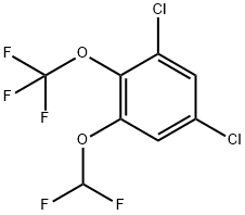 1,5-Dichloro-3-difluoromethoxy-2-(trifluoromethoxy)benzene Structure