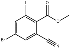 Methyl 4-bromo-2-cyano-6-iodobenzoate Structure