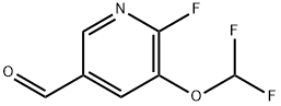 3-Difluoromethoxy-2-fluoro-5-formylpyridine Structure