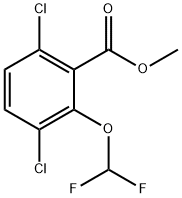 Methyl 3,6-dichloro-2-(difluoromethoxy)benzoate 化学構造式