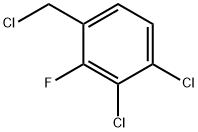 3,4-Dichloro-2-fluorobenzyl chloride 化学構造式
