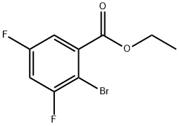 2-溴-3,5-二氟苯甲酸乙酯,1804909-80-5,结构式