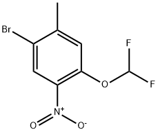 2-Bromo-5-difluoromethoxy-4-nitrotoluene Struktur