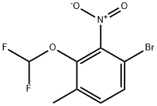 4-Bromo-2-difluoromethoxy-3-nitrotoluene Structure