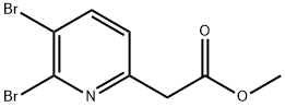 Methyl 2,3-dibromopyridine-6-acetate 化学構造式