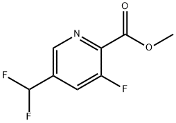 2-Pyridinecarboxylic acid, 5-(difluoromethyl)-3-fluoro-, methyl ester Structure