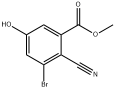 Methyl 3-bromo-2-cyano-5-hydroxybenzoate Structure