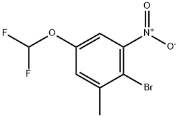 2-Bromo-5-difluoromethoxy-3-nitrotoluene Struktur