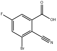 3-Bromo-2-cyano-5-fluorobenzoic acid Struktur