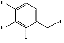 3,4-Dibromo-2-fluorobenzyl alcohol 化学構造式