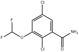 2,5-Dichloro-3-(difluoromethoxy)benzamide Structure