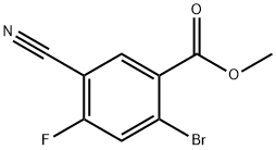 Methyl 2-bromo-5-cyano-4-fluorobenzoate Struktur