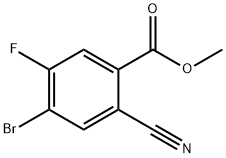 4-溴-2-氰基-5-氟苯甲酸甲酯,1805188-11-7,结构式
