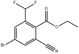 Ethyl 4-bromo-2-cyano-6-(difluoromethyl)benzoate Structure