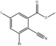 3-溴-2-氰基-5-碘代苯甲酸甲酯, 1805419-42-4, 结构式