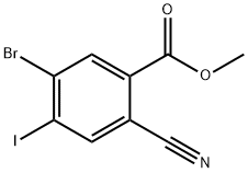 Methyl 5-bromo-2-cyano-4-iodobenzoate Structure