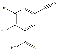 3-Bromo-5-cyano-2-hydroxybenzoic acid,1805524-87-1,结构式