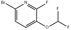 6-Bromo-3-difluoromethoxy-2-fluoropyridine Struktur