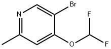 5-Bromo-4-difluoromethoxy-2-methylpyridine Structure