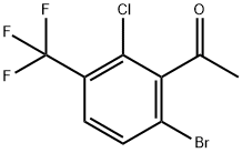 6'-Bromo-2'-chloro-3'-(trifluoromethyl)acetophenone 化学構造式