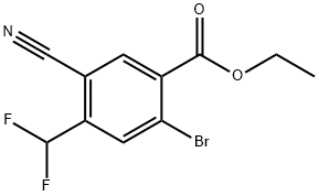 Ethyl 2-bromo-5-cyano-4-(difluoromethyl)benzoate Structure