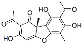 [R,(+)]-2,8-Diacetyl-3,7,9-trihydroxy-6,9b-dimethyldibenzofuran-1(9bH)-one Structure