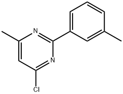 4-CHLORO-6-METHYL-2-(3-METHYLPHENYL)PYRIMIDINE 化学構造式