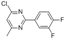 4-CHLORO-2-(3,4-DIFLUOROPHENYL)-6-METHYLPYRIMIDINE Struktur