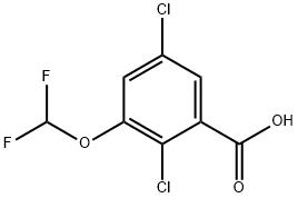2,5-Dichloro-3-(difluoromethoxy)benzoic acid,1806275-57-9,结构式