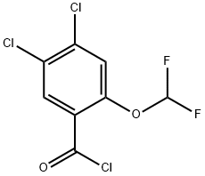 4,5-Dichloro-2-(difluoromethoxy)benzoyl chloride 化学構造式