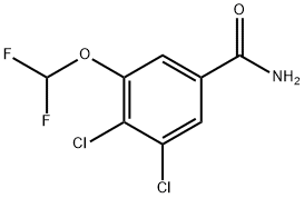 3,4-Dichloro-5-(difluoromethoxy)benzamide Structure