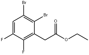 Ethyl  2,3-dibromo-5,6-difluorophenylacetate Structure
