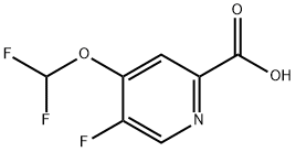 4-Difluoromethoxy-5-fluoropicolinic acid Struktur