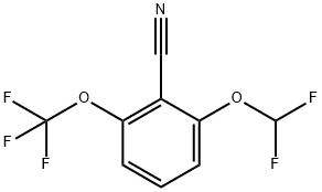2-Difluoromethoxy-6-(trifluoromethoxy)benzonitrile Structure