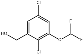 2,5-Dichloro-3-(difluoromethoxy)benzyl alcohol Struktur