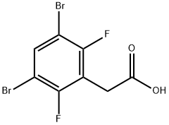 3,5-Dibromo-2,6-difluorophenylacetic acid Structure