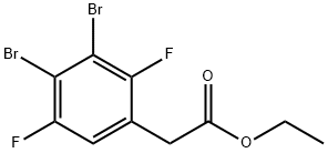 Ethyl  3,4-dibromo-2,5-difluorophenylacetate 结构式