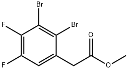 Methyl  2,3-dibromo-4,5-difluorophenylacetate Structure