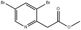 Methyl 3,5-dibromopyridine-2-acetate 化学構造式