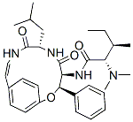 (2S,3R)-2-ジメチルアミノ-3-メチル-N-[(3R,4S,7S)-7-(2-メチルプロピル)-5,8-ジオキソ-3-フェニル-2-オキサ-6,9-ジアザビシクロ[10.2.2]ヘキサデカ-10,12,14(1),15-テトラエン-4-イル]ペンタンアミド 化学構造式