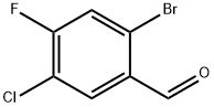 2-ブロモ-5-クロロ-4-フルオロベンズアルデヒド 化学構造式